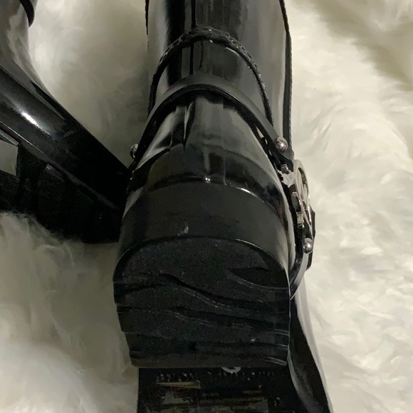 🆕👢MICHAEL KORS ankle 🌧 boot black👢☔️🖤Size 6W - Picture 9 of 13